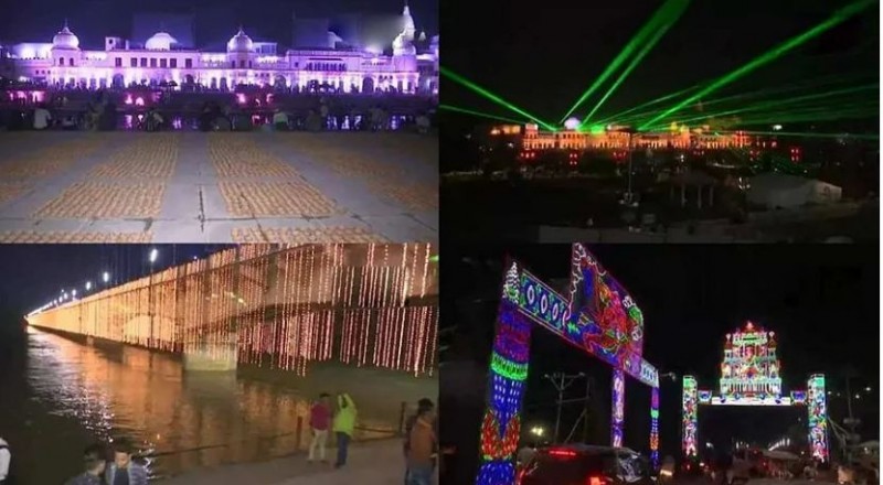 भव्य दीपोत्सव की रौशनी में नहाई रामनगरी अयोध्या, 9 लाख दीपों से सजेगा माँ सरयू का तट