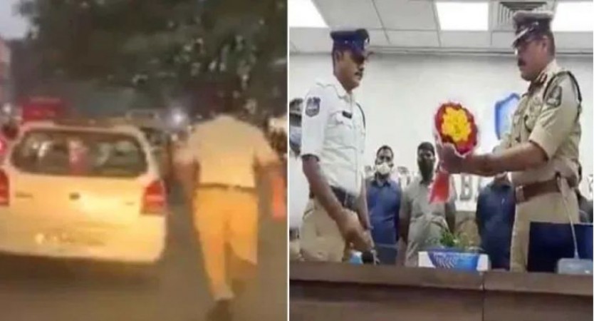 जाम में फंसी थी एम्बुलेंस, ट्रैफिक पुलिसकर्मी ने 2 किमी दौड़कर क्लियर कराया रास्ता, Video Viral