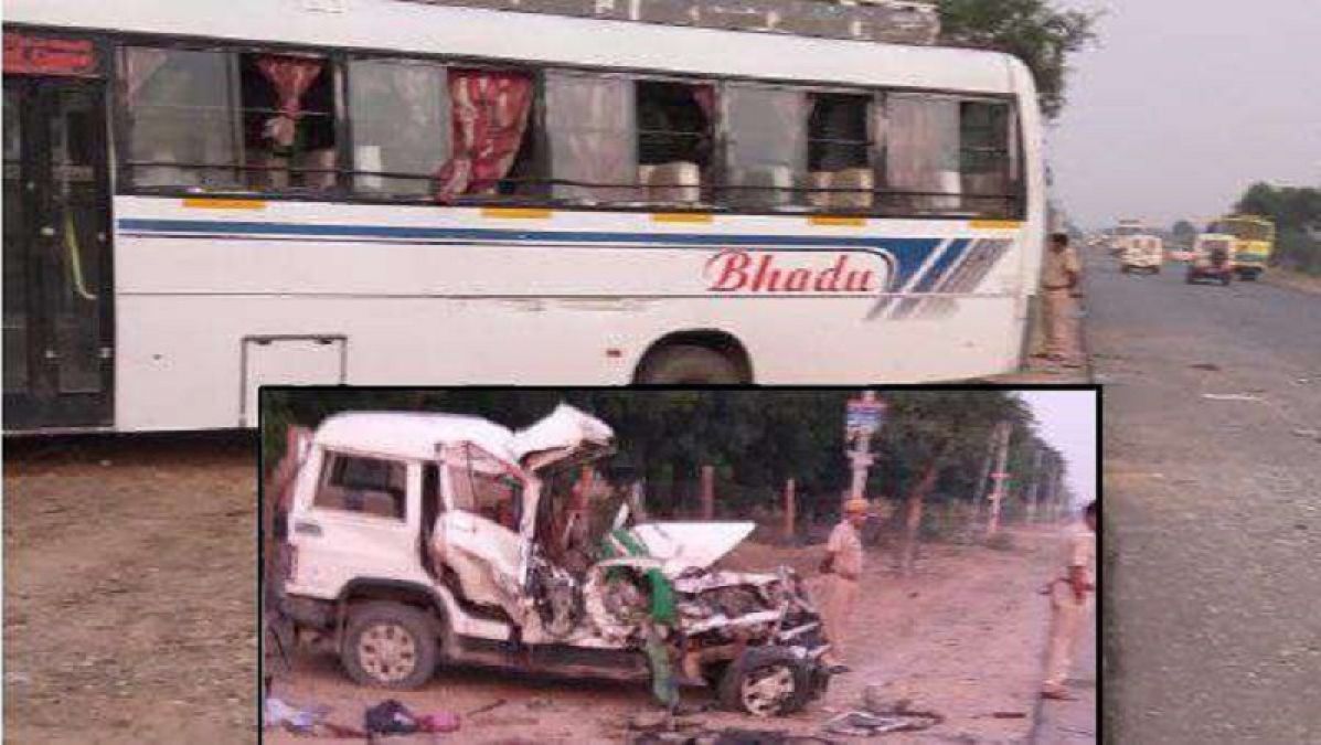 Horrific road accident in Bikaner, 7 including husband and wife died