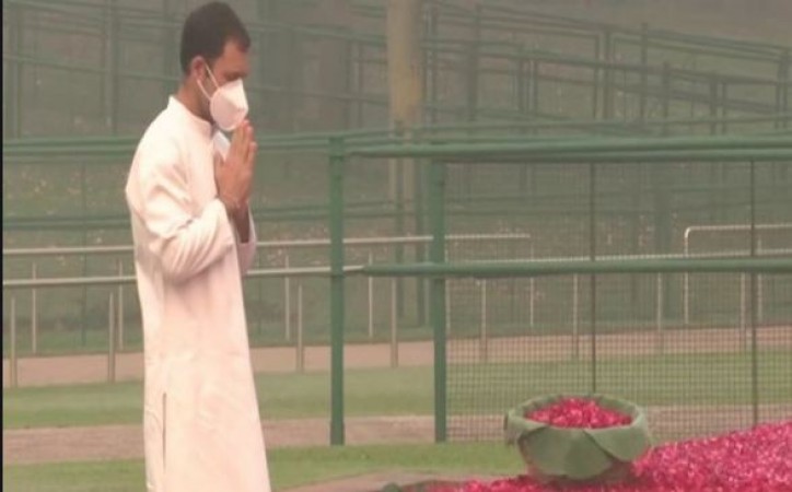 Rahul Gandhi visits Shantivan on birth anniversary of Jawaharlal Nehru