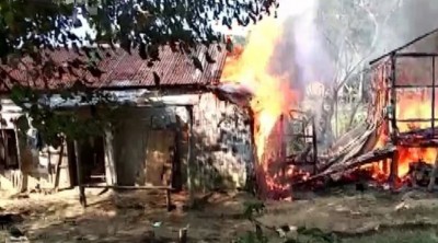 Fire gutted 18 huts in Tripura due to an electrical short circuit