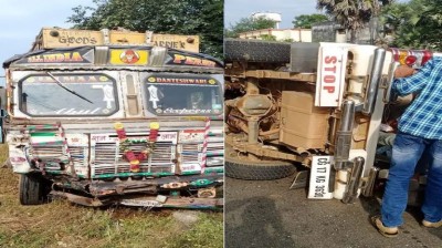 हादसे का शिकार हुई अस्थि विसर्जन करके लौट रहे ग्रामीणों की कार, सड़क पर बिछ गई कई लाशें