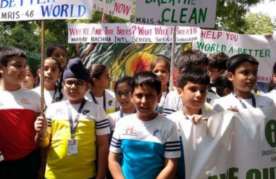 Children protesting on climate change, demanding this from the Government