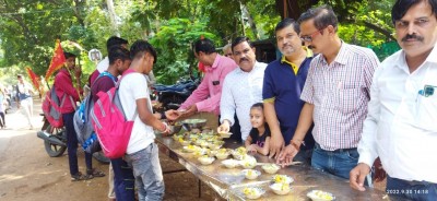 सलकनपुर पदयात्रियों का पांच दिवसीय फलाहार वितरण कार्यक्रम का हुआ समापन
