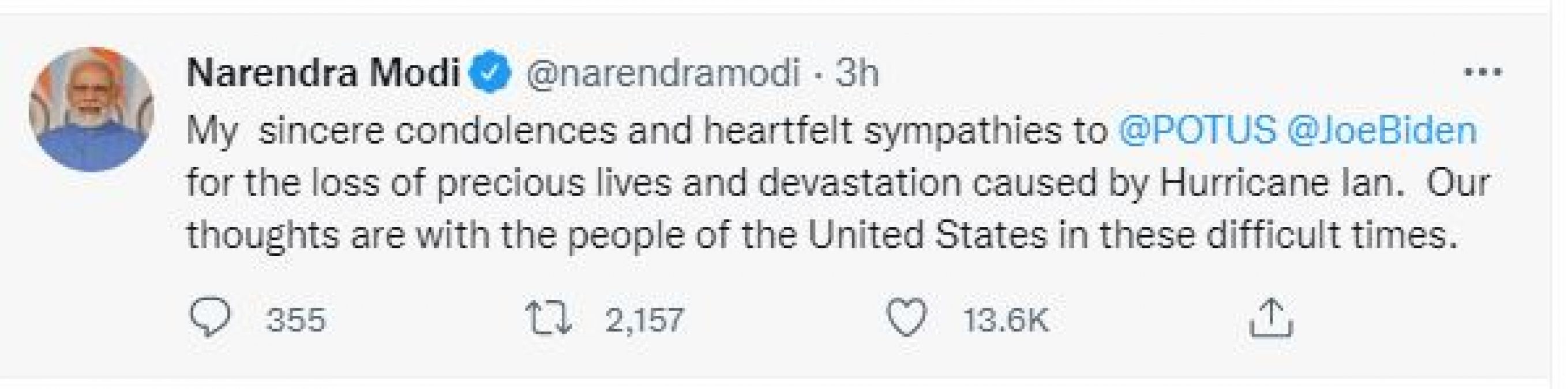 US के फ्लोरिडा में खतरनाक तूफान से 47 लोगों की मौत, PM मोदी ने जताया शोक