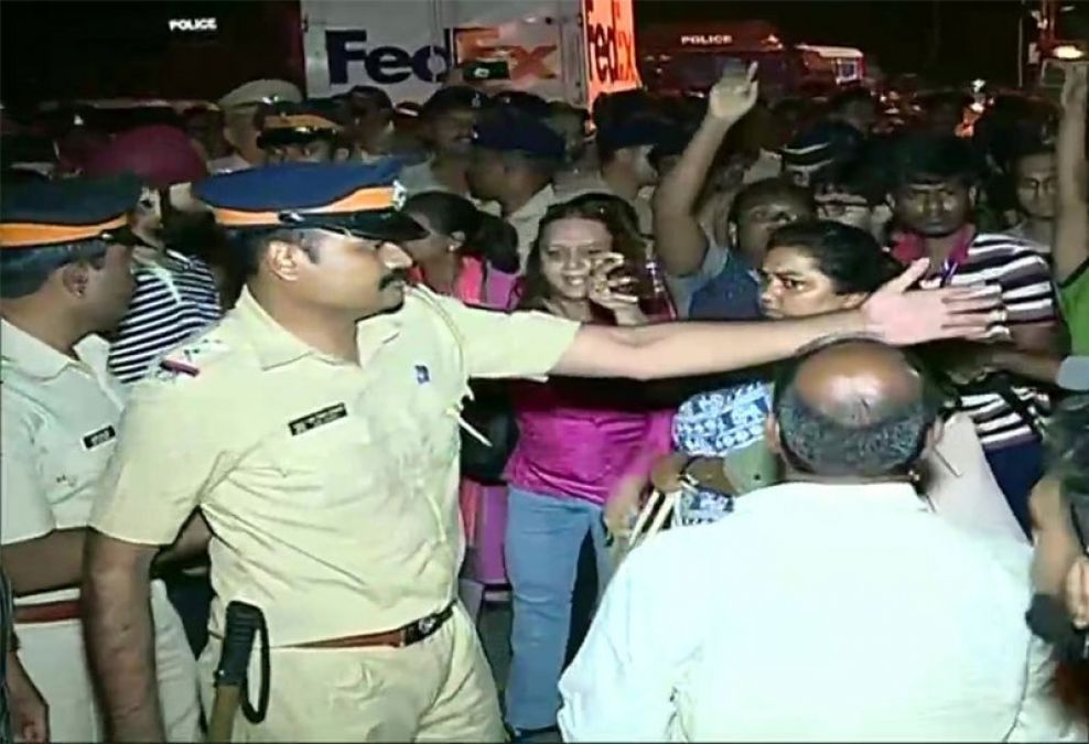 Mumbai: People protest against cutting down of trees, Baton charge