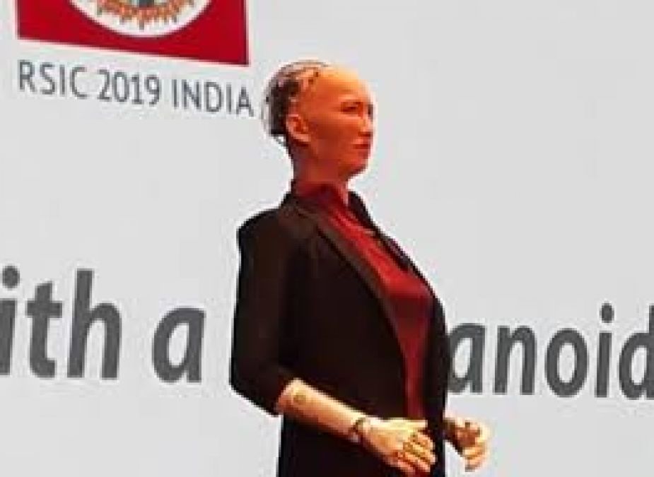 World's first robot citizen Sofia is in Indore to participate in the International Round Square Conference