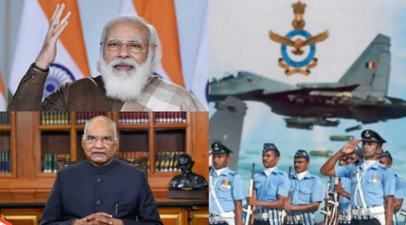 PM Modi and President Kovind greeted IAF on Air Force Day