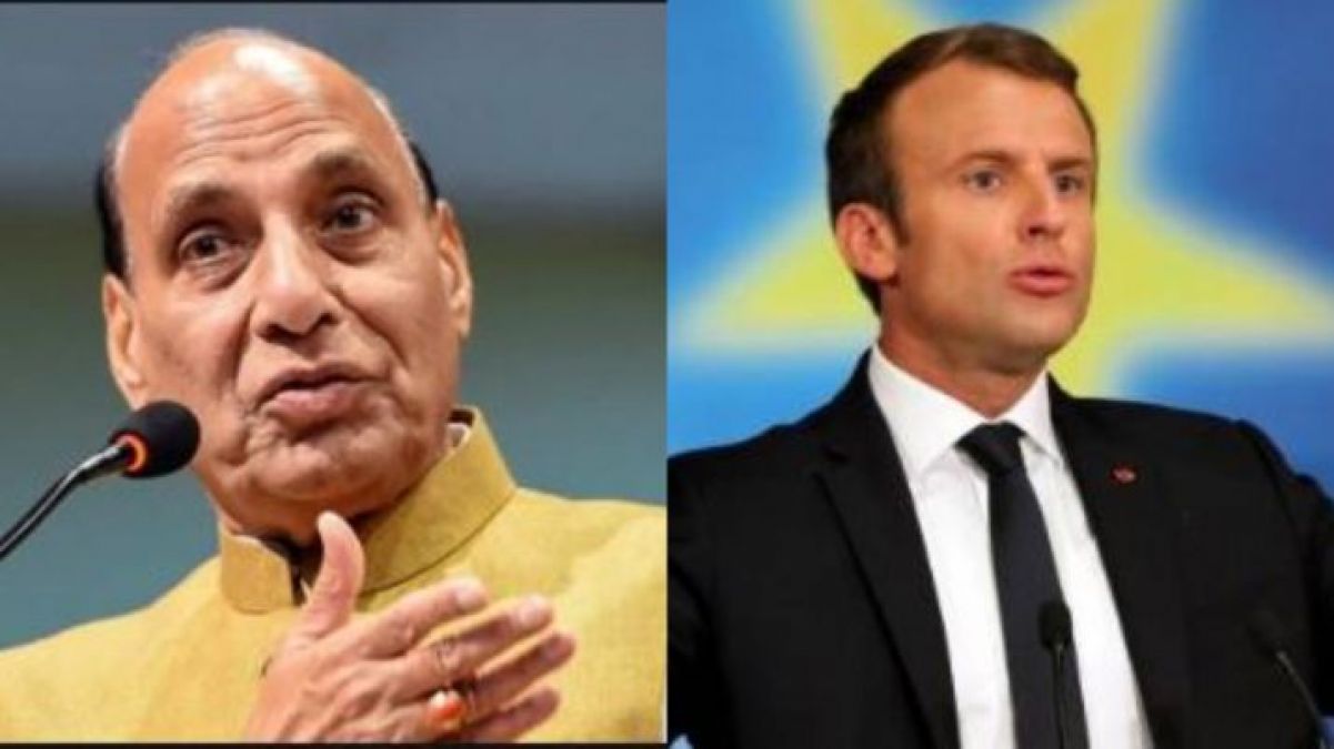 Rajnath Singh and French President Macron meet, talk on mutual relations