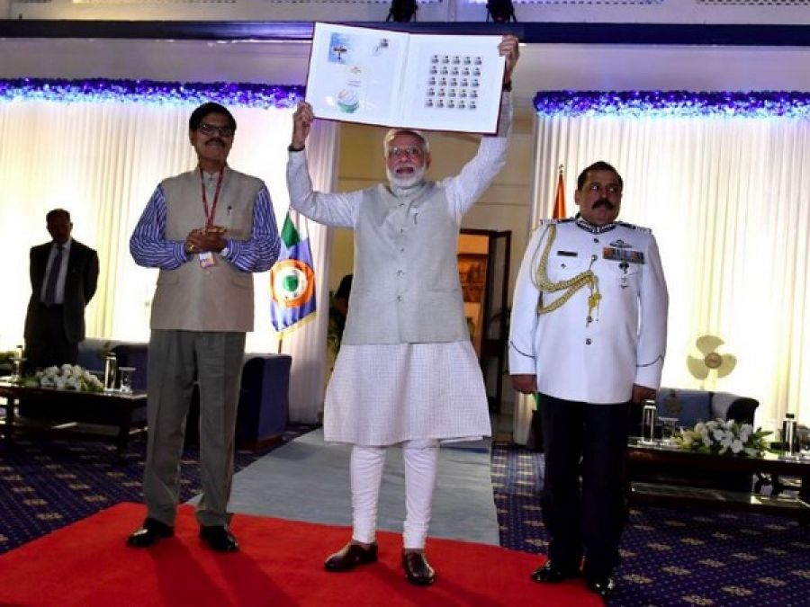 PM Modi visits an exhibition at the residence of Air Chief Marshal