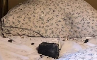 A meteorite fell on the woman's bed tearing the roof from space and then...