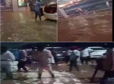 बेंगलुरु: भारी बारिश से हवाई अड्डे पर भरा पानी, शार्ट सर्किट से एक की मौत