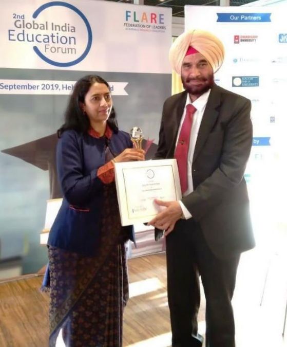 Bhartiya Skill Development University’s Dr.Rajendra Kumar Joshi, Dr. (Brig.) Surjit Singh Pabla awarded for exceptional work in field of education at EAIE