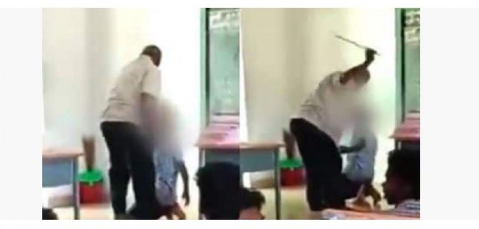 Caught on camera: Tamil Nadu teacher kicks student beats him with stick for skipping class