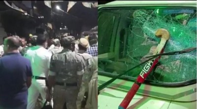 Sudden bomb attack on people returning from Durga statue immersion