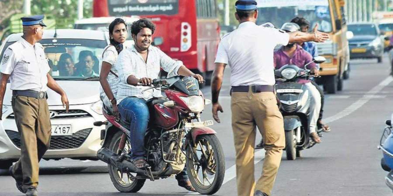 Traffic rules changed, sweets distributed to people without helmets in Manipur