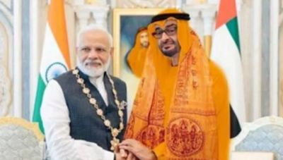 Saudi Crown Prince Mohammed bin Zayed wears Bhagwa dress