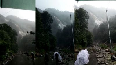 Cloud burst  at Uttarakhand, two people died and many injured