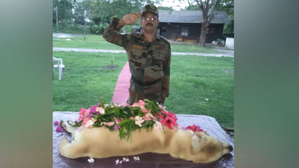 सेना की ईस्टर्न कमांड के डॉग ने दुनिया को कहा अलविदा, केंद्रीय मंत्री जितेंद्र सिंह ने जताया दुख