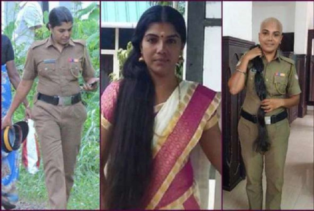 केरल की पुलिस अफसर ने पेश की त्याग की मिसाल, कैंसर पीड़ितों के लिए दान कर दिए अपने बाल