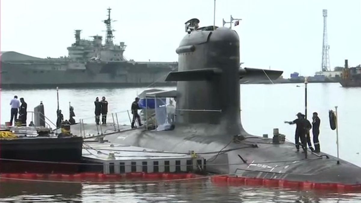 INS Khanderi, the second of Scorpene-class submarines join Indian Navy
