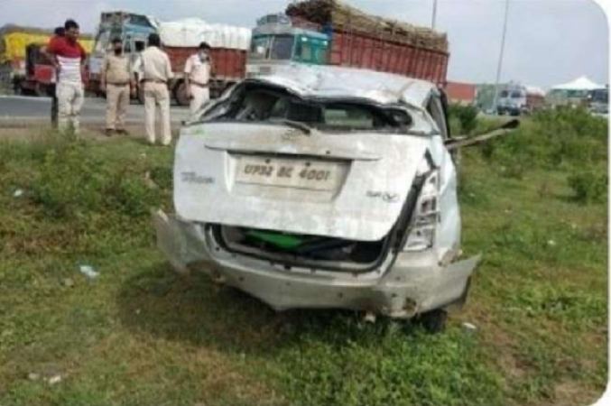 Accident or encounter: UP police car overturned again, accused Firoz died on the spot