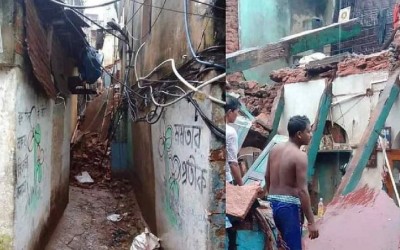 कोलकाता में भारी बारिश से ढहा मकान, 2 लोगों की मौत, 7 घायल