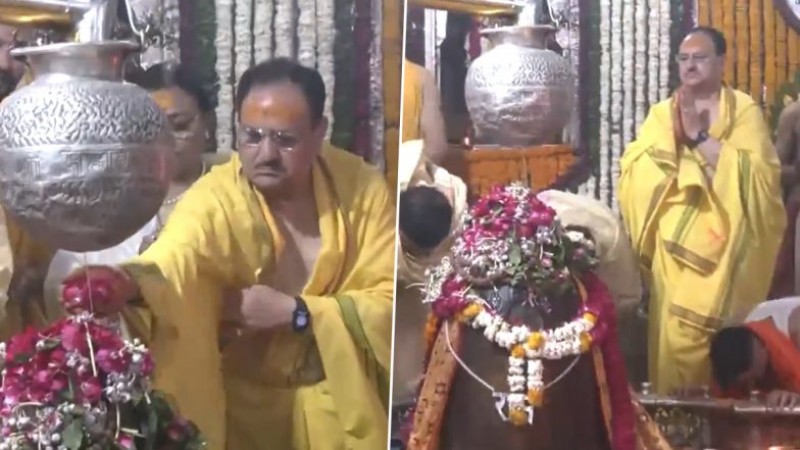 JP Nadda and CM Yadav appeared absorbed in devotion to Mahakal