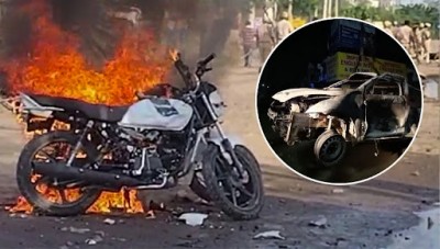 हरियाणा के मेवात और नूंह की हिंसा पर नया अपडेट- गाड़ियों में तोड़फोड़ के साथ आगजनी को दिया गया अंजाम