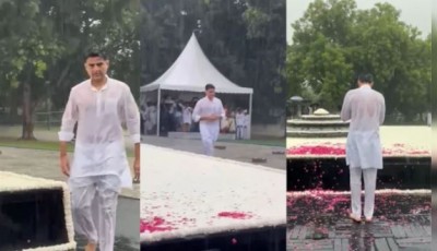 Sachin Pilot performs 'samadhi' on Rajiv Gandhi's death anniversary