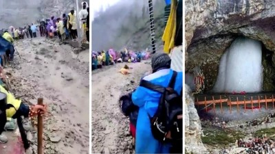 भूस्खलन की वजह से 24 घंटे के लिए स्थगित की गई अमरनाथ यात्रा