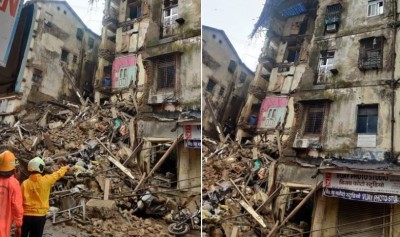 मुंबई में आफत बनी बारिश, ईमारत की बालकनी ढहने से महिला की मौत, 13 घायल