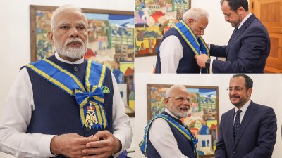 साइप्रस में प्रधानमंत्री मोदी को मिला सर्वोच्च नागरिक सम्मान, पीएम ने देश की जनता को किया समर्पित