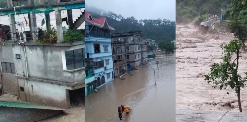 सिक्किम में बादल फटने से भीषण बाढ़ ने मचाई तबाही, 23 जवान लापता