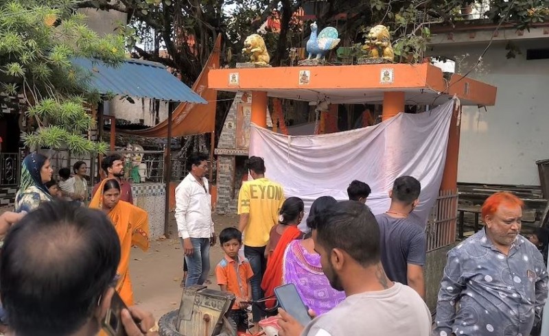 दुर्ग में तोड़ी गई शिव-पार्वती की प्रतिमा, हिंदू संगठनों ने जताया विरोध