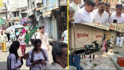 ईद का जुलुस निकला, रास्ते में हनुमान मंदिर पर पथराव करने लगे कट्टरपंथी, Video