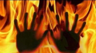 Man set a woman on fire along with her five-year-old son