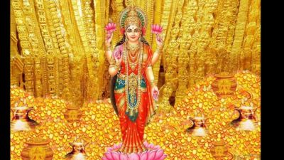 Why does Goddess Lakshmi press feet of Vishnu