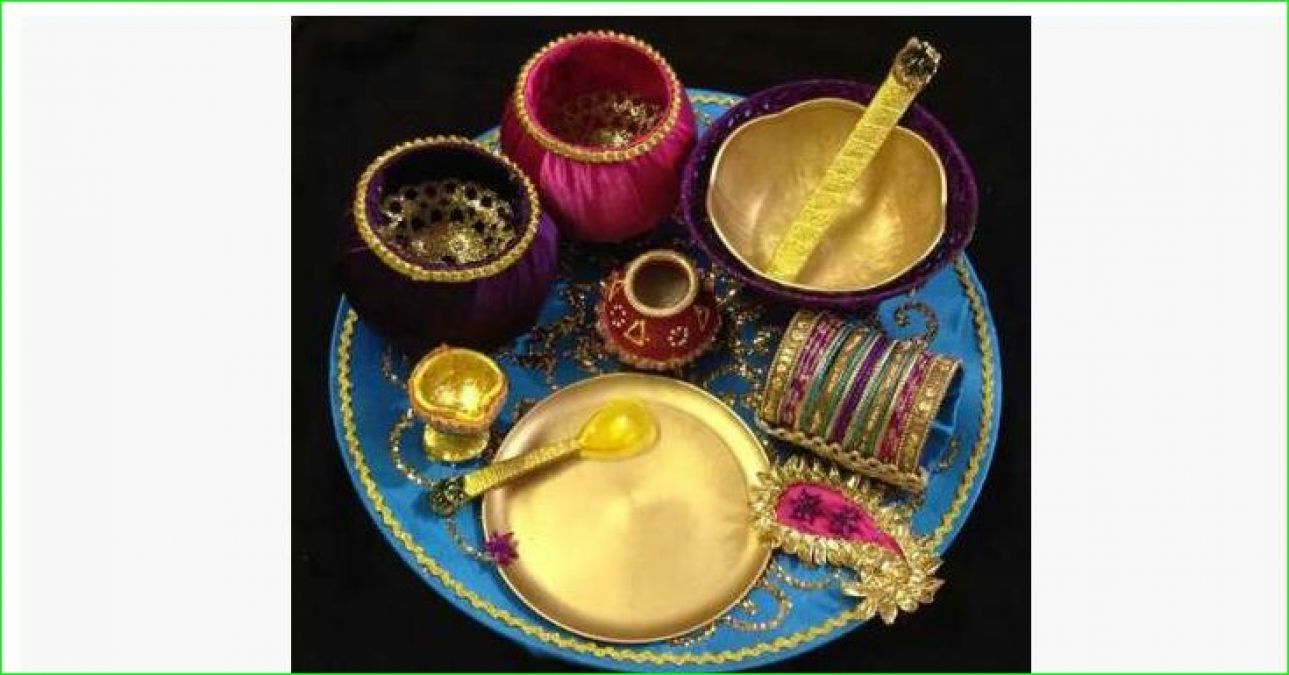 You can decorate puja plate in this simple way on Karvachauth