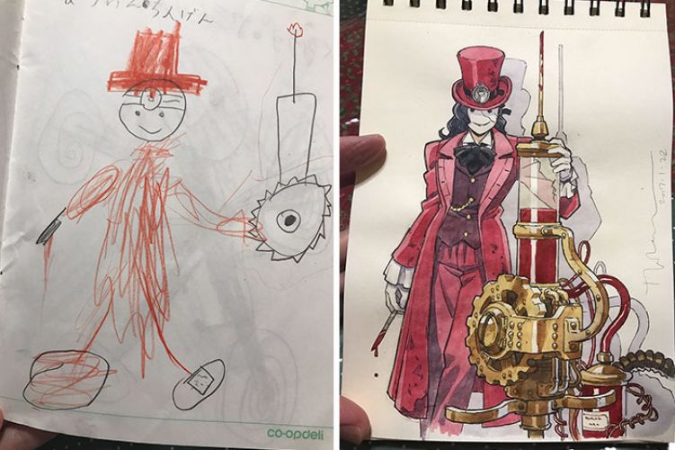 Daddy ‘Thomas Romain’ turns his child's doodles into amazing ‘animation’