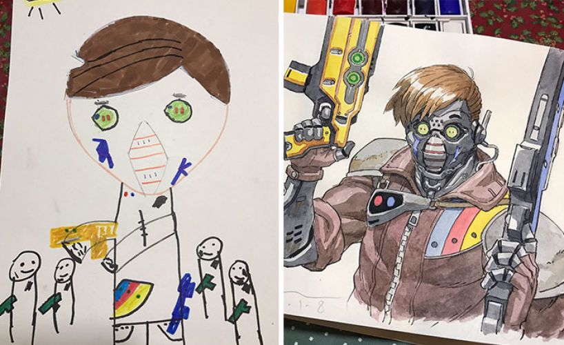 Daddy ‘Thomas Romain’ turns his child's doodles into amazing ‘animation’