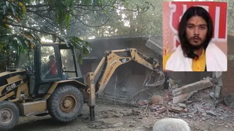 Protest against rape accused Mahant, bulldozer demolishes ancestral house