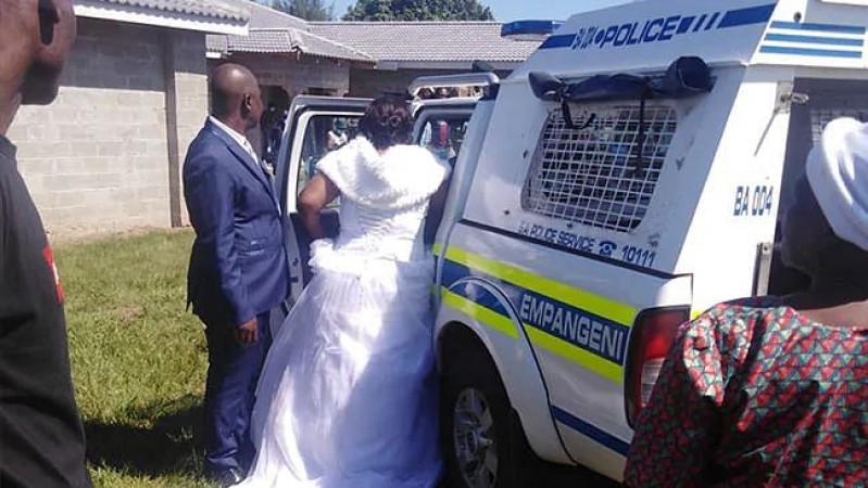 Wedding in lock-down, bride and groom gets arrested