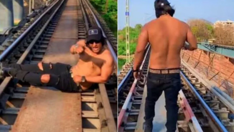 VIDEO! रेलवे ट्रैक पर जमकर नाचा 'डुप्लीकेट सलमान खान', दर्ज हुआ केस