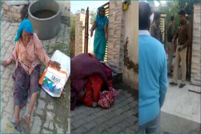 कड़ाके की ठंड में बहू ने बाहर फेंका 80 साल की सास का सामान, हुई गिरफ्तार