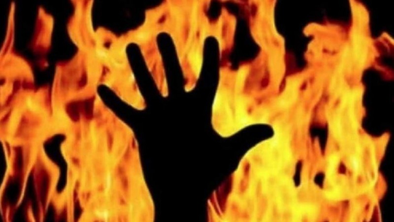 Bihar, a woman was set on fire by sprinkling petrol on her due to superstition.