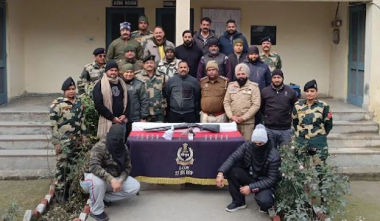 पंजाब पुलिस और BSF की संयुक्त कार्रवाई में मिले ड्रग्स और हथियार, दो गिरफ्तार
