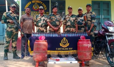 बंगाल: गैस सिलेंडर में भरकर ले जा रहे थे ड्रग्स, BSF ने तस्करों के मंसूबे पर फेरा पानी