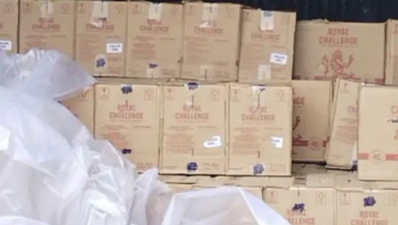 क्राइम ब्रांच ने दबिश दे कर जब्त की एक हजार पेटी अंग्रेजी शराब