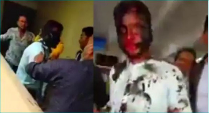A Teacher's face turned black by his student's family, know the whole matter